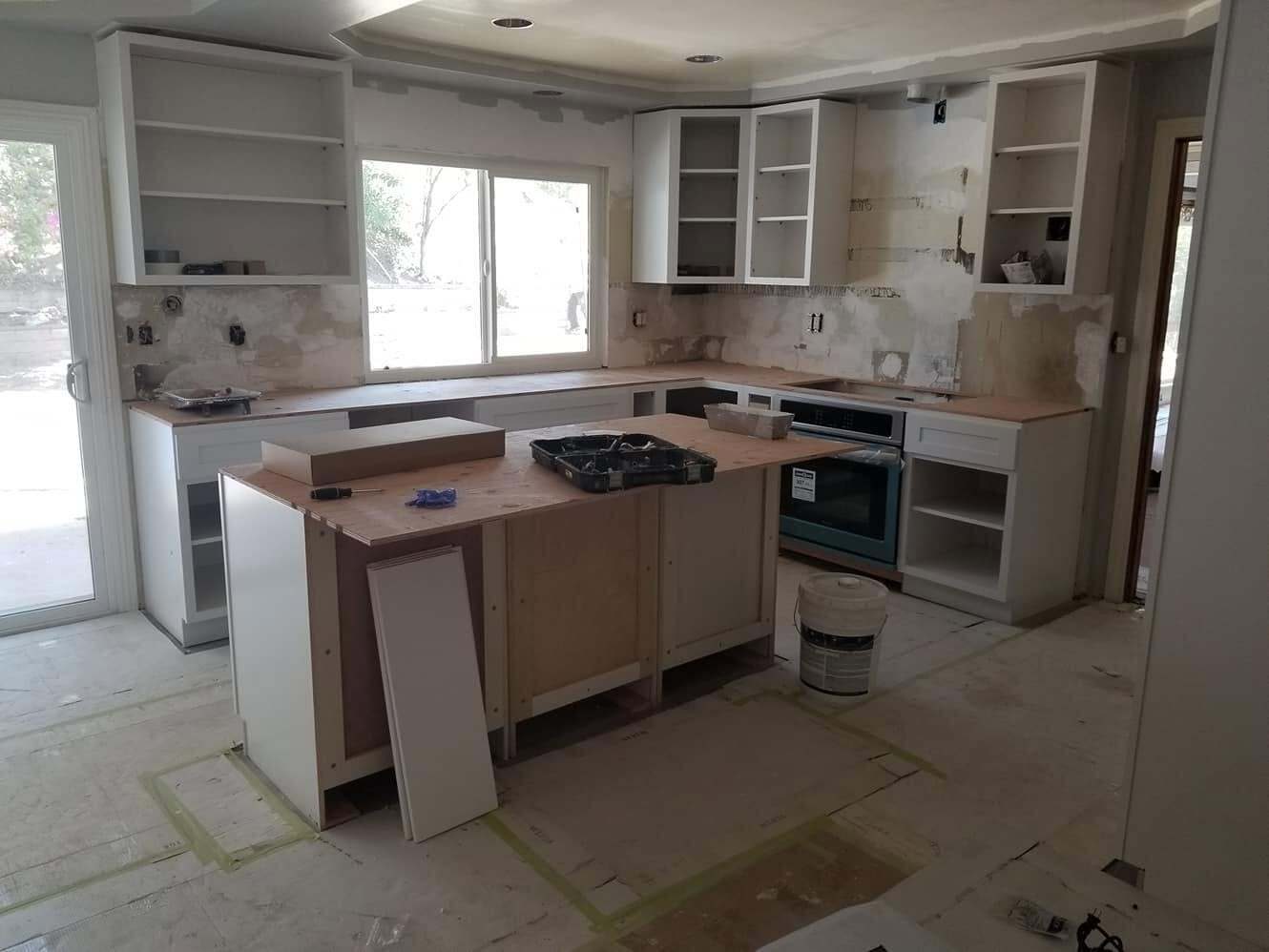 Kitchen remodel β cabinets installed
